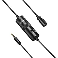 BOYA by-M1 - Micrófono de Condensador de 3-5 mm con Parabrisas AriMic para Smartphones y videocámaras grabadora DSLR